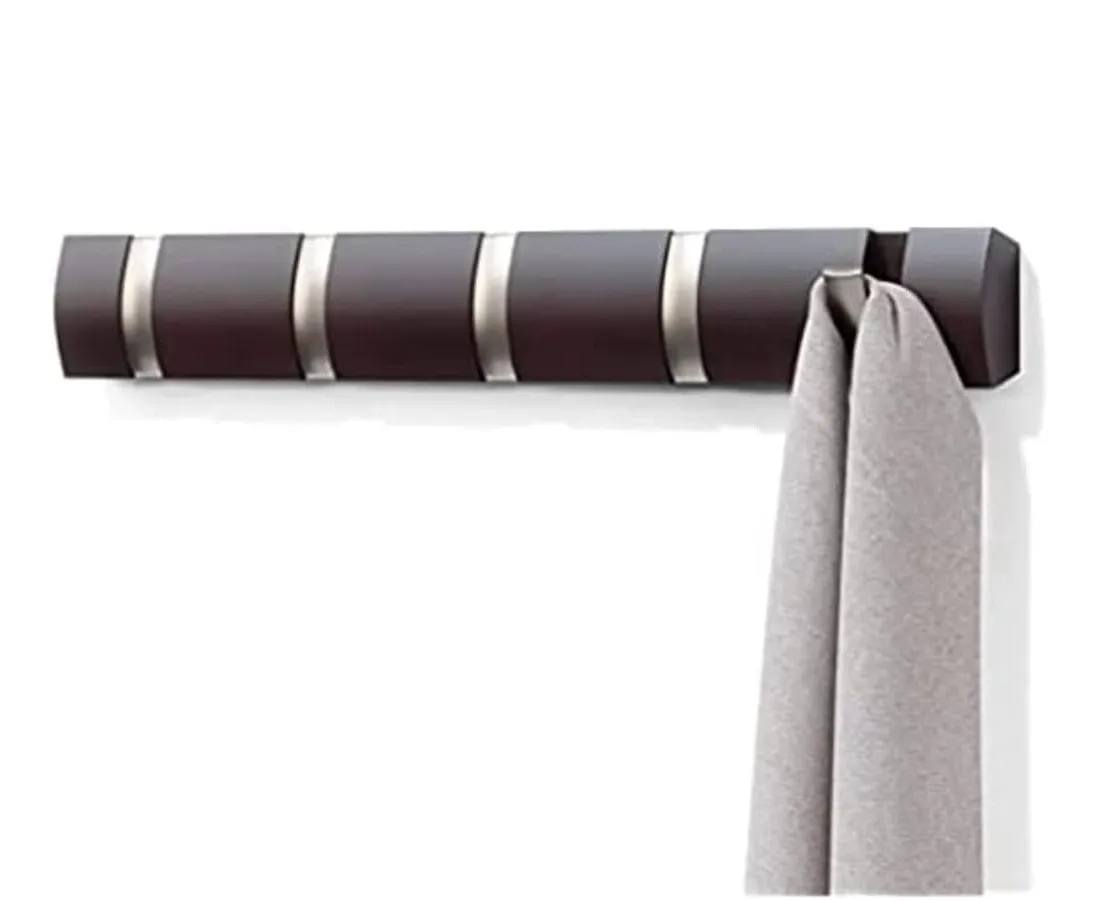 Wood Flip Hook Coat Rack - Espresso